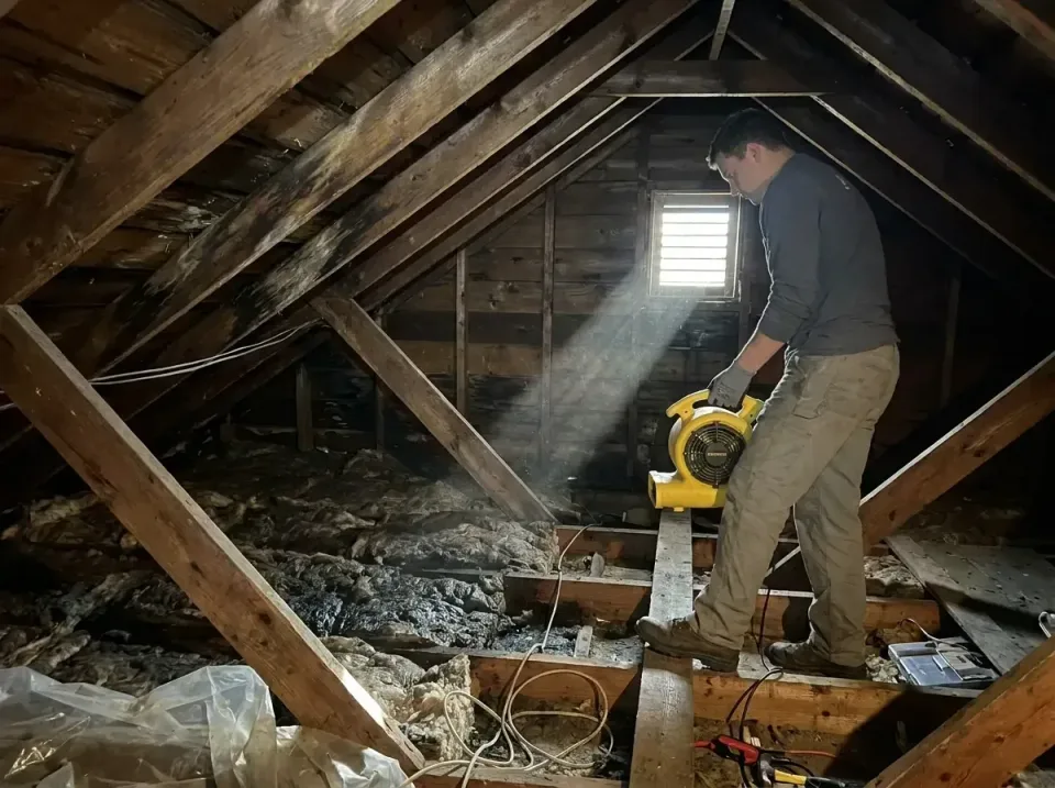 attic-water-damage-drying-proc-007 — frequently asked questions, Emergency Water Extraction & 24/7 Flood Response in Grantle…